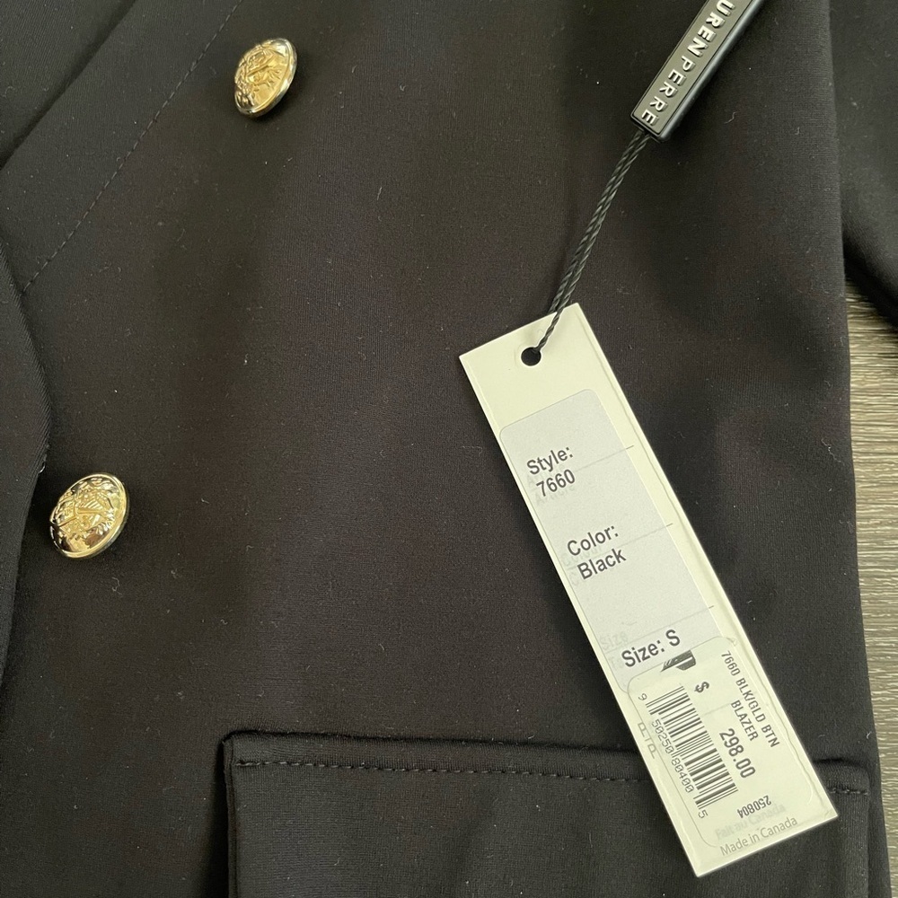 Scarpa Black and Gold Double-Breasted Blazer - Picture 8 of 9
